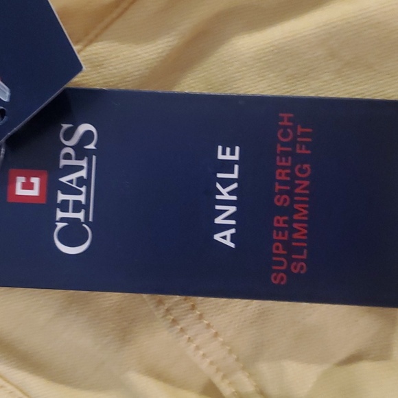 Chaps  soft yellow super stretch ankle pants - Picture 6 of 7